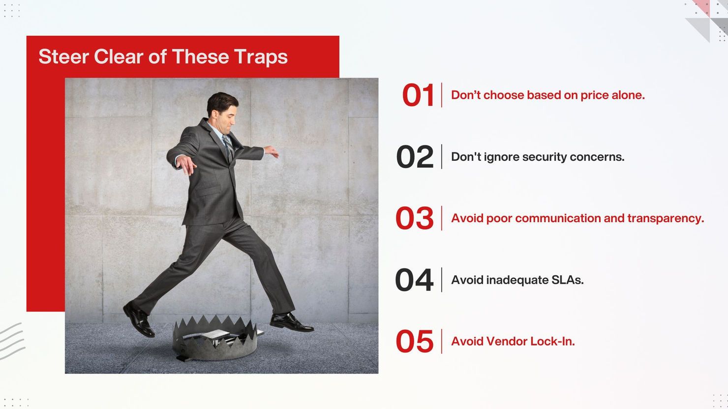 Businessman avoids pitfalls: Steer Clear of Those Traps