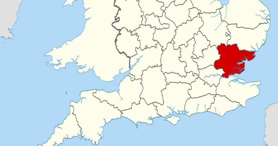 Map of Essex, England